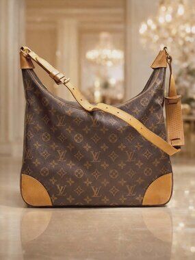 Authentic Louis Vuitton Boulogne 35 Monogram Shoulder Bag Vintage